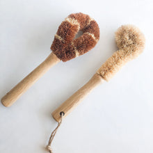 Load image into Gallery viewer, Natural Bamboo Coconut Glass Brush - Organic Plastic Free Biodegradable Coconut Kitchen Brush - Zero Waste Living
