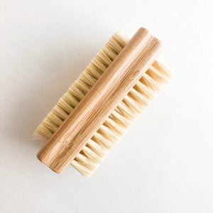 Natural Bamboo Sisal Nail Brush - Plastic Free Zero Waste Double Sided Bamboo Nail Brush - Sustainable Beauty