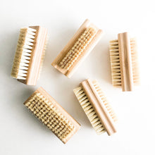 Load image into Gallery viewer, Natural Bamboo Sisal Nail Brush - Plastic Free Zero Waste Double Sided Bamboo Nail Brush - Sustainable Beauty
