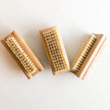 Load image into Gallery viewer, Natural Bamboo Sisal Nail Brush - Plastic Free Zero Waste Double Sided Bamboo Nail Brush - Sustainable Beauty
