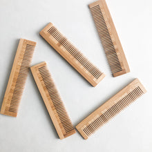 Load image into Gallery viewer, Plastic Free Natural Bamboo Comb - Zero Waste Static Free Comb
