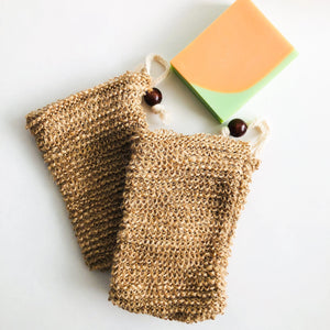 Natural Organic Handmade Jute Soap Bag - Zero Waste Biodegradable Soap Saver