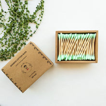Load image into Gallery viewer, Organic Biodegradable Bamboo Cotton Buds - Zero Waste Plastic Free Bamboo Cotton Q-tips - Eco Friendly Sustainable Bamboo Swabs - 200 Pack
