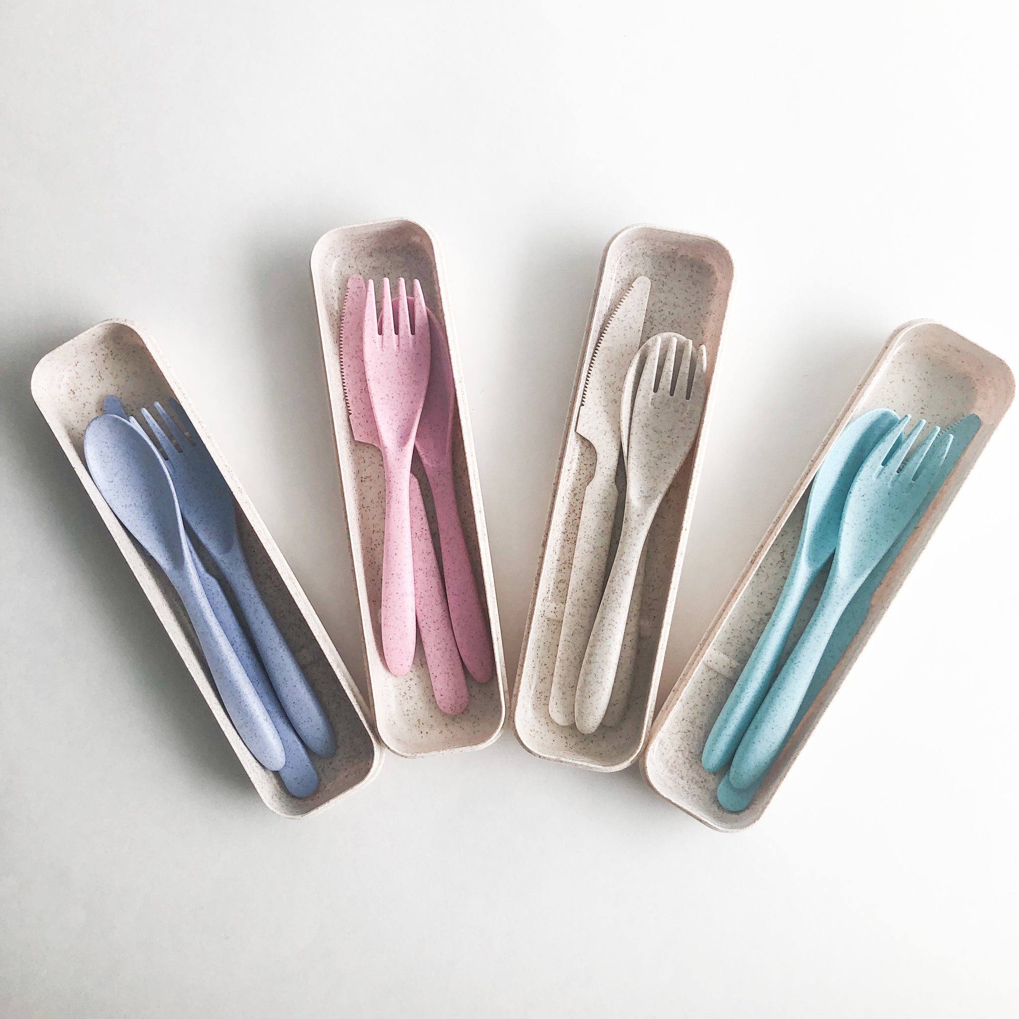 Kids Wheat Straw Cutlery Set with Case – Refillism