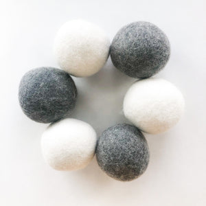 Natural Wool Dryer Balls | Organic Handmade 100% New Zealand Wool | Set of 6