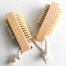 Load image into Gallery viewer, Double Sided Bamboo Sisal Nail Brush-Zero Waste Plastic Free Nail Brush
