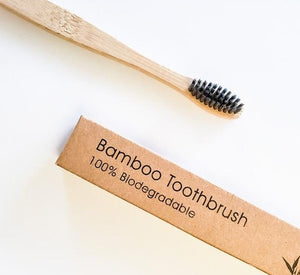 Eco Friendly Natural Bamboo Toothbrush - Activated Charcoal Bristle - Zero Waste | Biodegradable