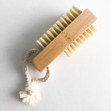 Load image into Gallery viewer, Double Sided Bamboo Sisal Nail Brush-Zero Waste Plastic Free Nail Brush
