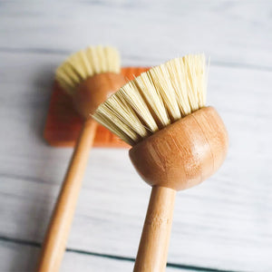 Bamboo Sisal/Palm Fiber Vegetable Brush-Zero Waste Natural Kitchen Scr –  Smile Boutiques