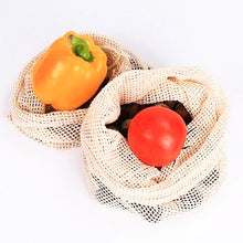 Load image into Gallery viewer, Reusable Organic Cotton Mesh Produce Bag - Zero Waste Plastic Free Groceries - Set of 3
