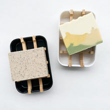 Load image into Gallery viewer, Biodegradable Bamboo &amp; Cornstarch Soap Dish - Plastic Free Zero Waste Eco friendly Soap Tray
