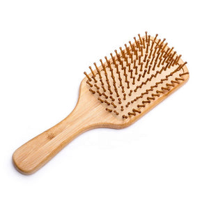 Natural Bamboo Hair Brush - Zero Waste Plastic Free Detangling Brush