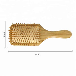 Natural Bamboo Hair Brush - Zero Waste Plastic Free Detangling Brush