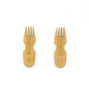 Natural Bamboo Spork-Zero Waste Free Of Plastic-Sustainable Cotton Pouch